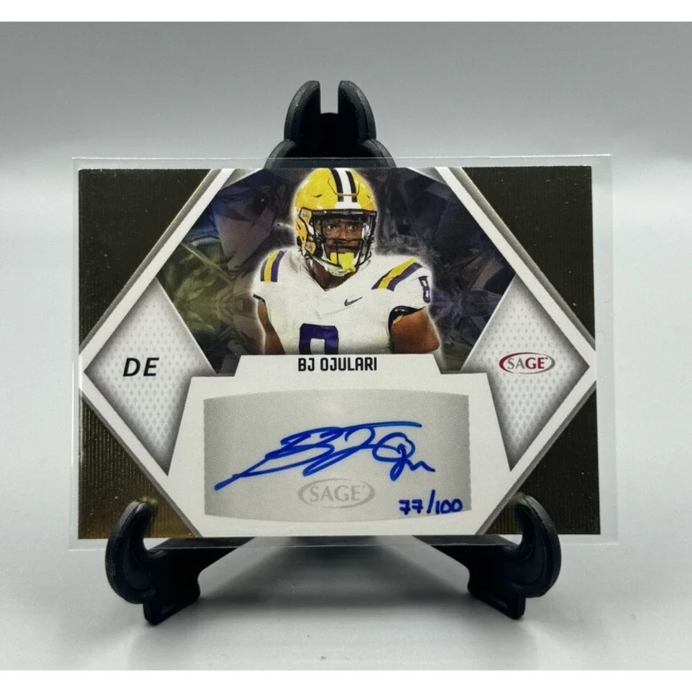BJ Ojulari - 2023 Sage Football Low Series Gold Rookie Autograph #81/100‎